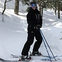 Dr. Brooks skiing