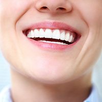 Closeup of healthy teeth and gums