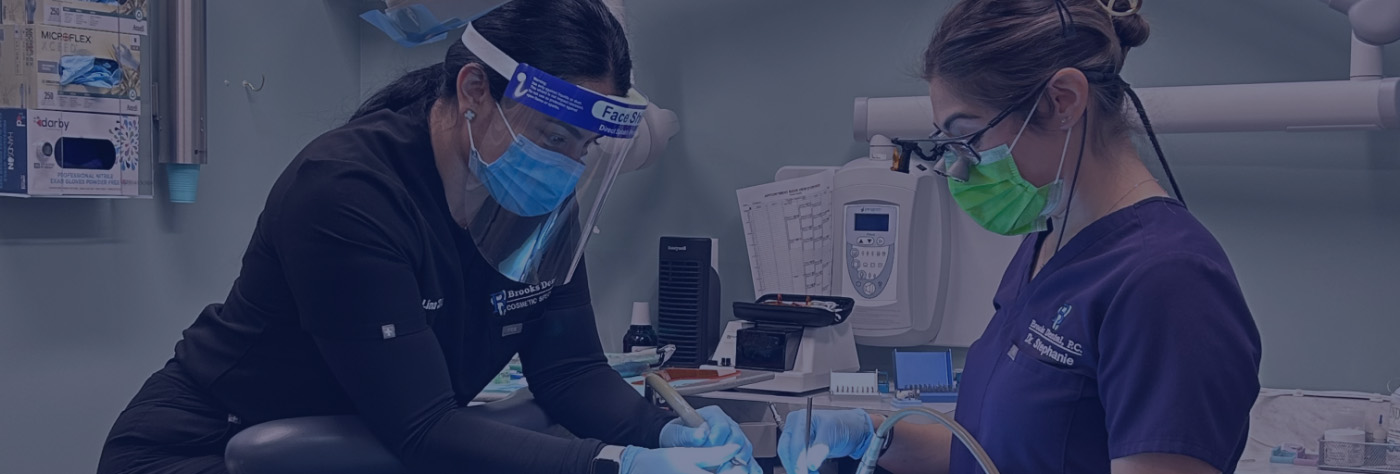 Winthrop dentist Doctor Stephanie Brooks treating a patient