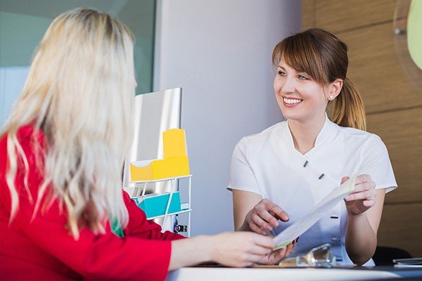 Dental staff with patient