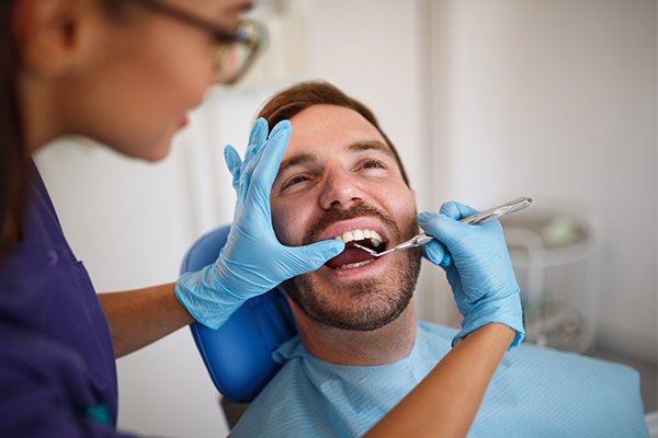 Dental patient smiling