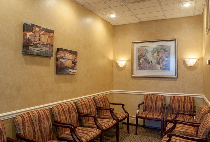 Cozy dental waiting room